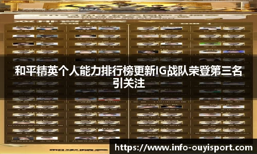 和平精英个人能力排行榜更新IG战队荣登第三名引关注